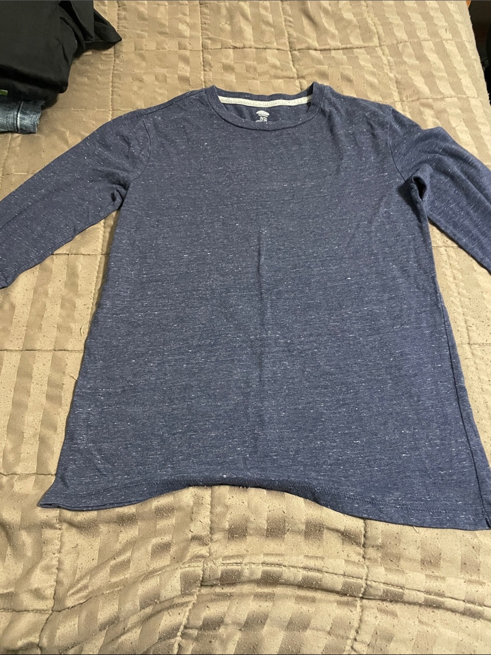 Old Navy Men's Heathered Navy Crewneck Sweater